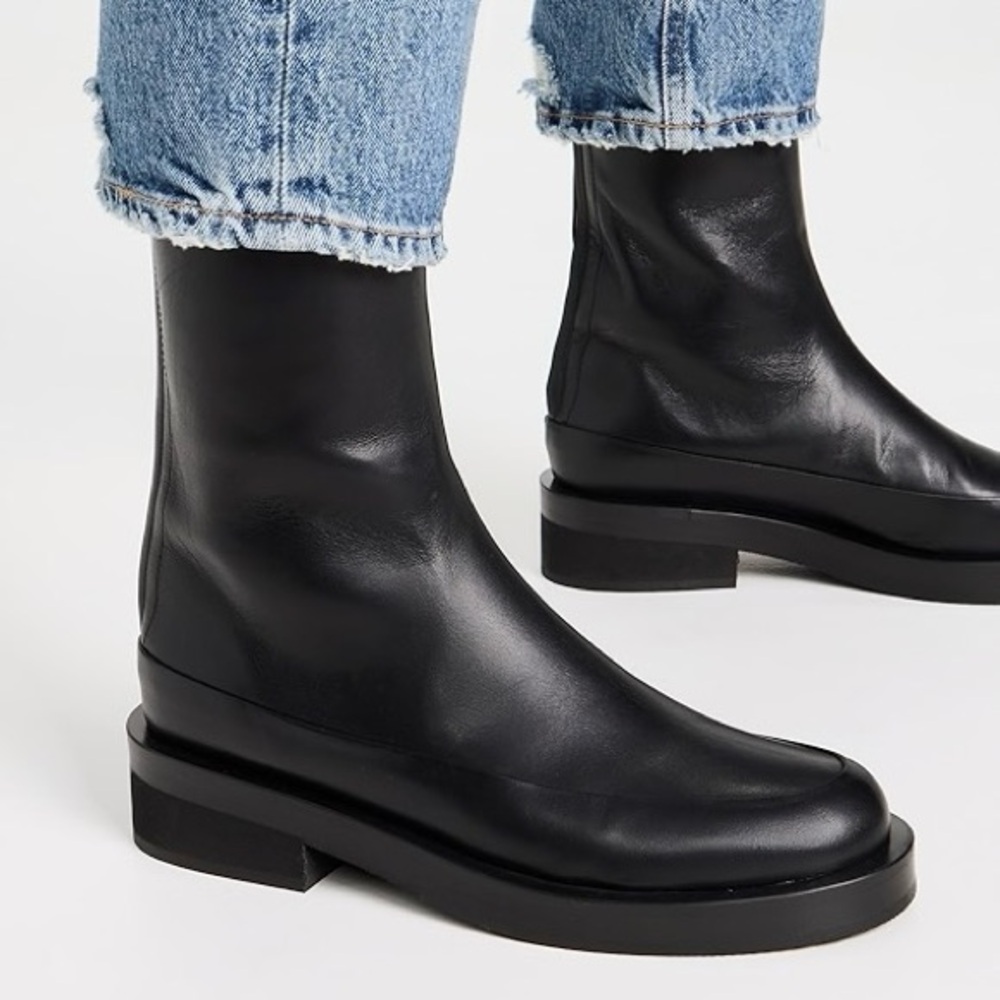 NWT Mansur Gavriel Marion Zip Back Leather Boot in Black 35.5EU / 5.5 US
